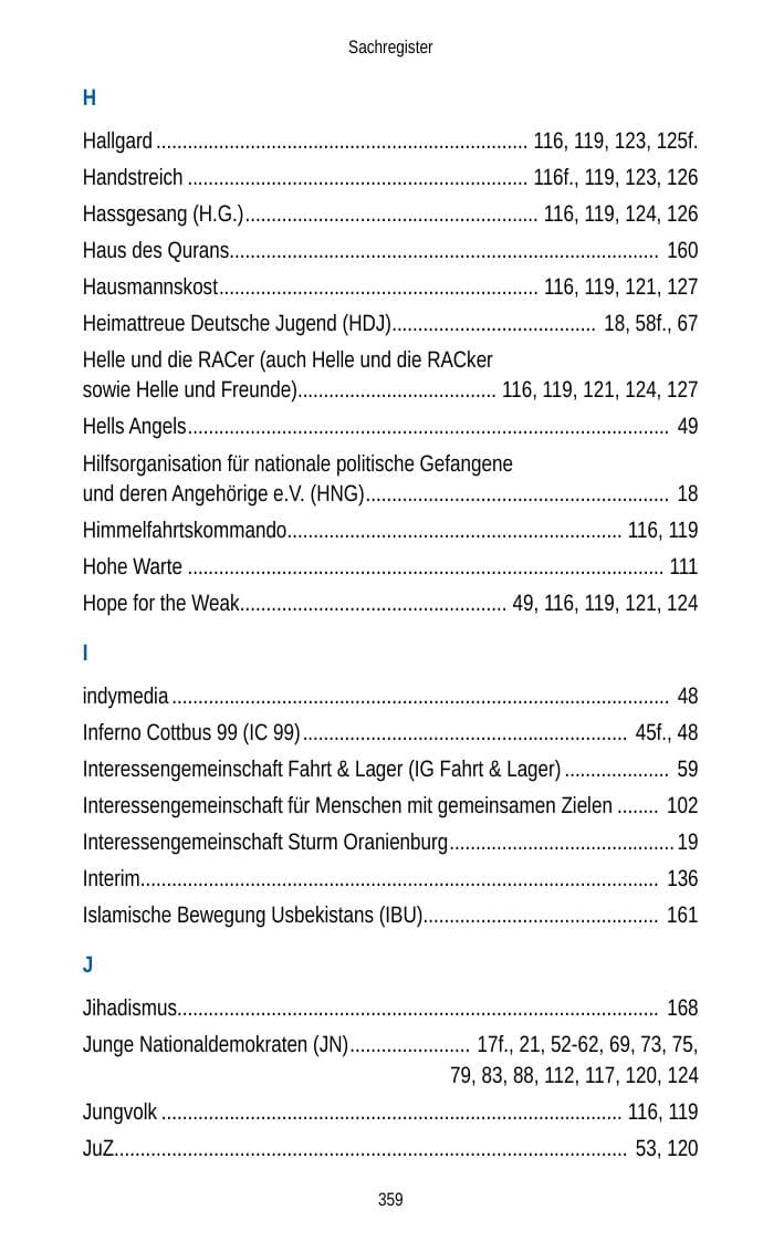 Seite 359 des Verfassungsschutzbericht 2012 Brandenburg