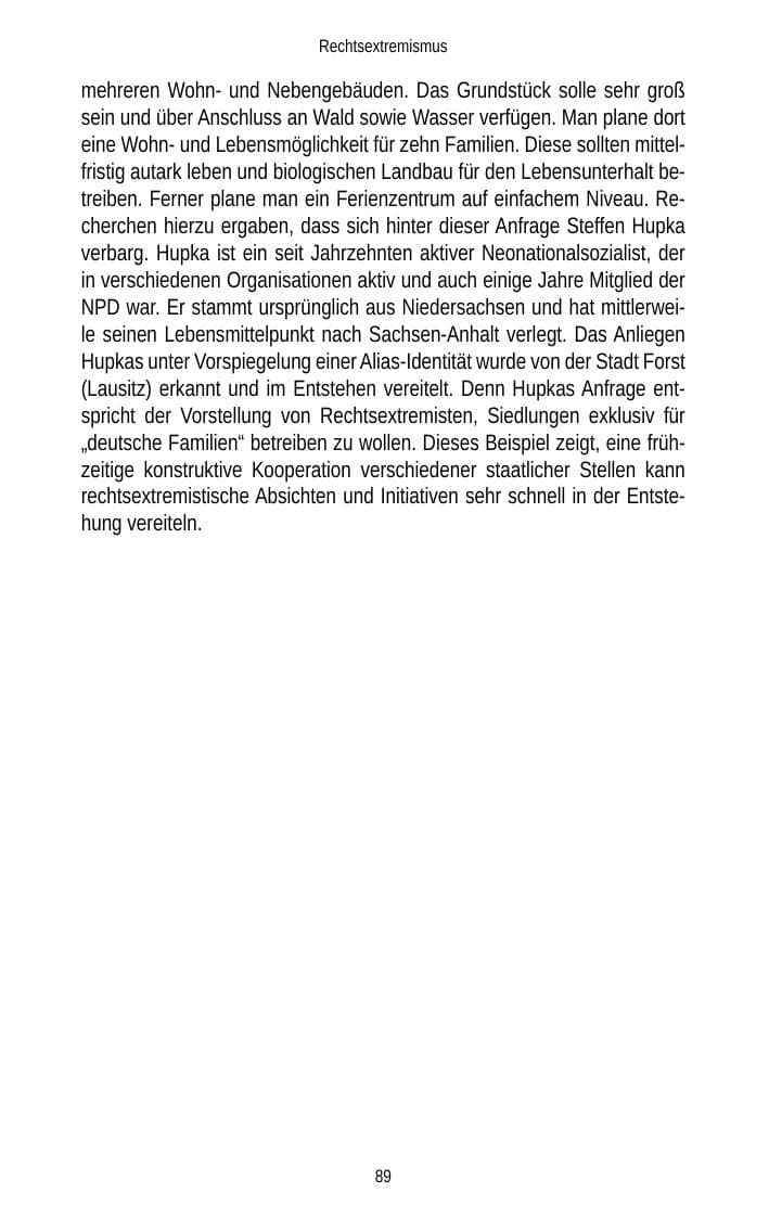 Seite 89 des Verfassungsschutzbericht 2012 Brandenburg