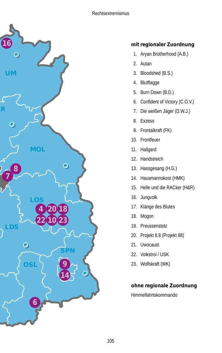 Seite 107 des Verfassungsschutzbericht 2013 Brandenburg