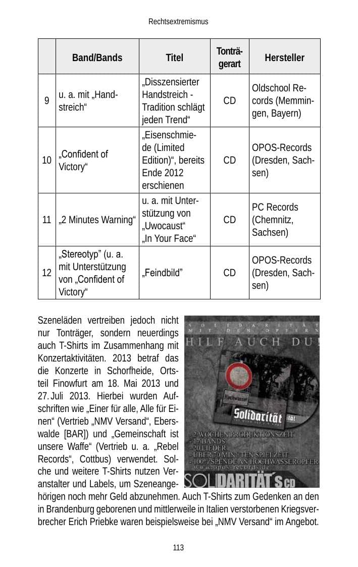 Seite 115 des Verfassungsschutzbericht 2013 Brandenburg