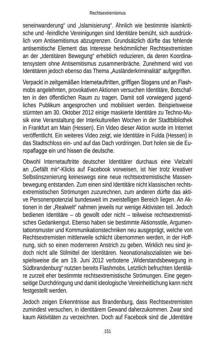 Seite 153 des Verfassungsschutzbericht 2013 Brandenburg