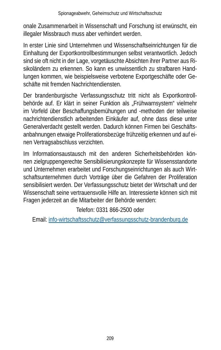Seite 211 des Verfassungsschutzbericht 2013 Brandenburg