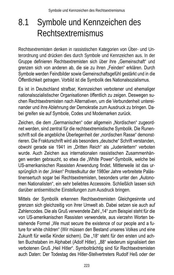 Seite 225 des Verfassungsschutzbericht 2013 Brandenburg