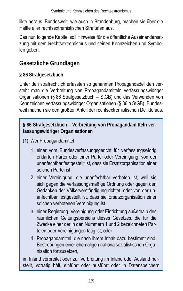 Seite 227 des Verfassungsschutzbericht 2013 Brandenburg