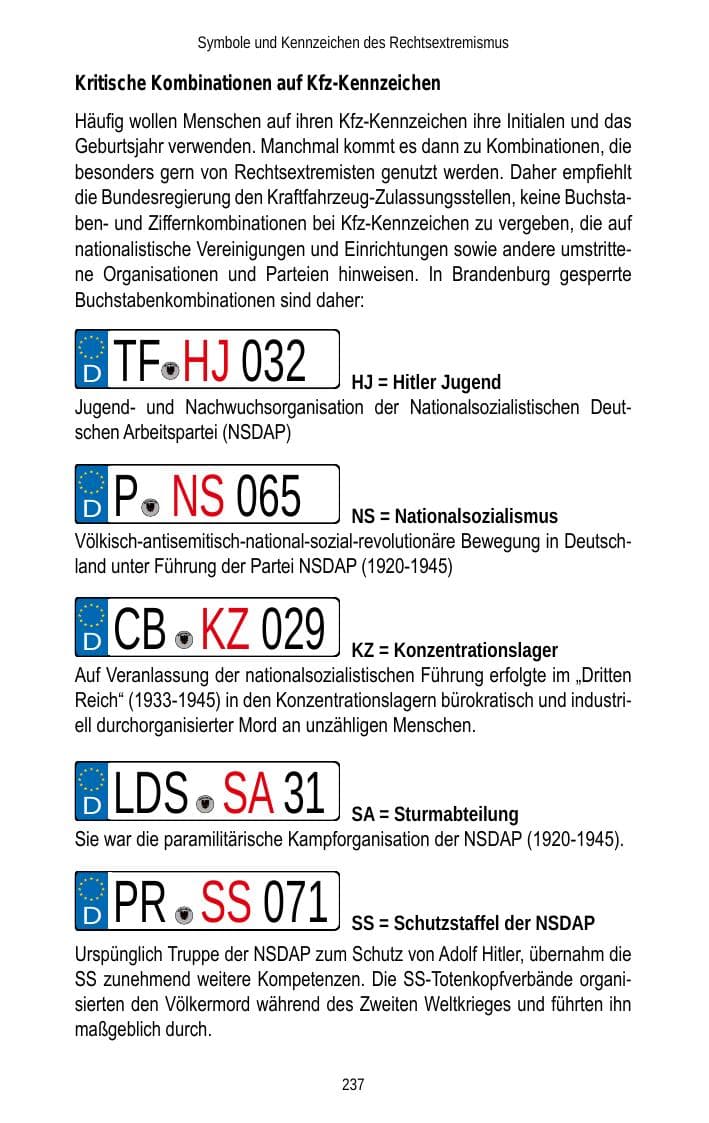 Seite 239 des Verfassungsschutzbericht 2013 Brandenburg