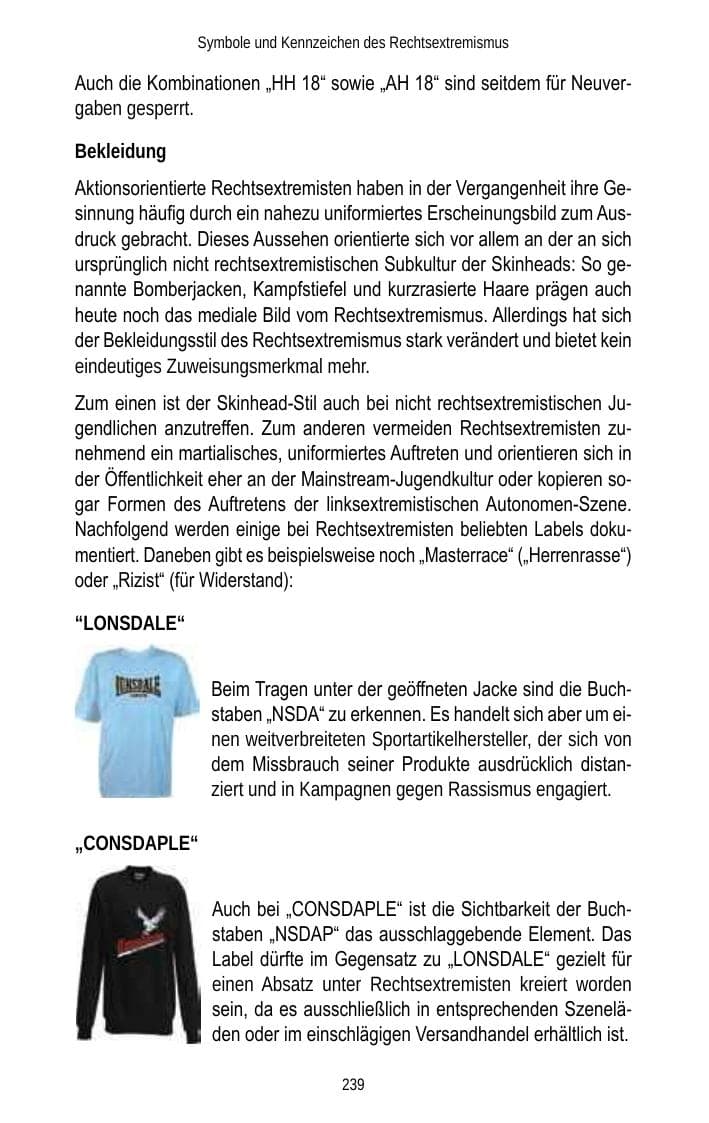 Seite 241 des Verfassungsschutzbericht 2013 Brandenburg