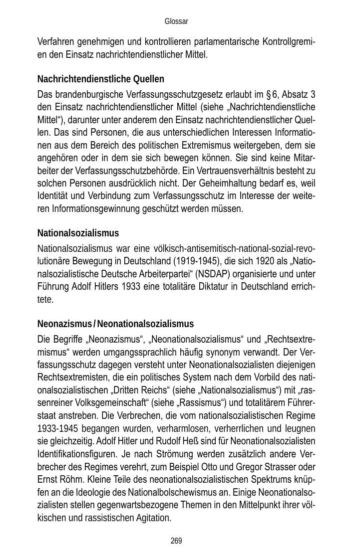 Seite 271 des Verfassungsschutzbericht 2013 Brandenburg