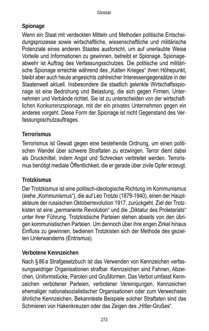 Seite 275 des Verfassungsschutzbericht 2013 Brandenburg
