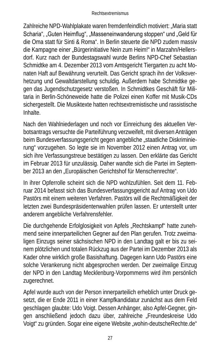 Seite 29 des Verfassungsschutzbericht 2013 Brandenburg