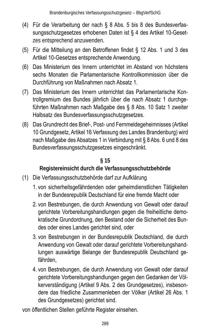 Seite 291 des Verfassungsschutzbericht 2013 Brandenburg