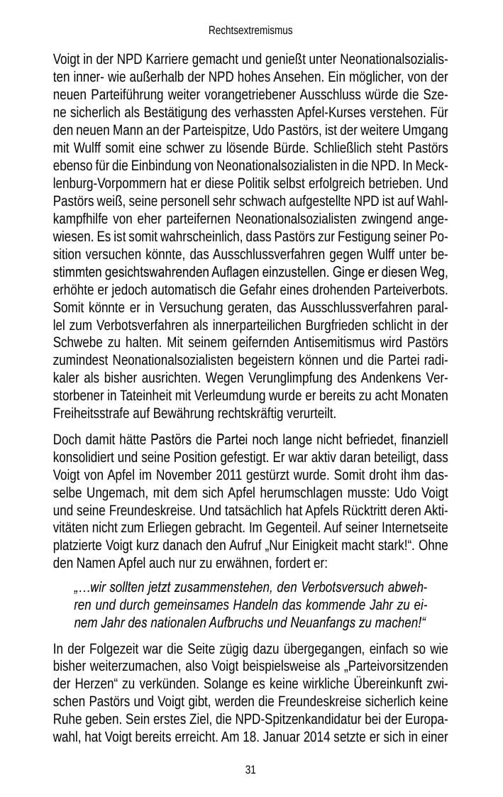Seite 33 des Verfassungsschutzbericht 2013 Brandenburg