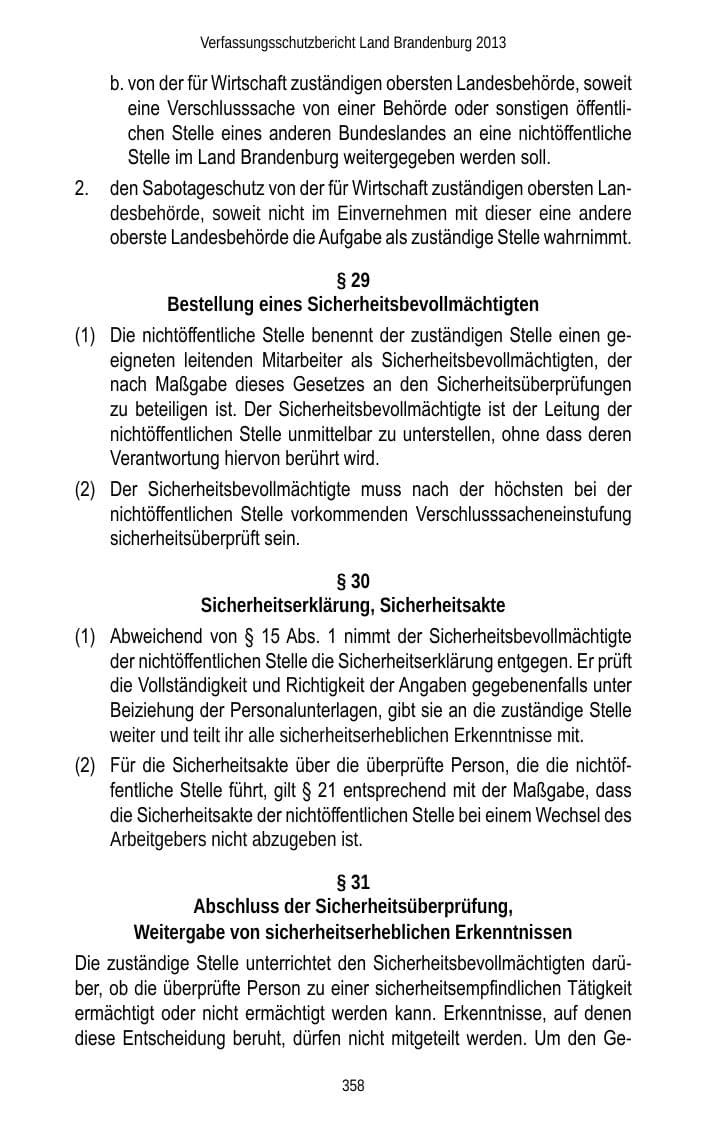 Seite 360 des Verfassungsschutzbericht 2013 Brandenburg