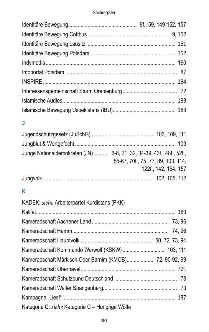Seite 383 des Verfassungsschutzbericht 2013 Brandenburg