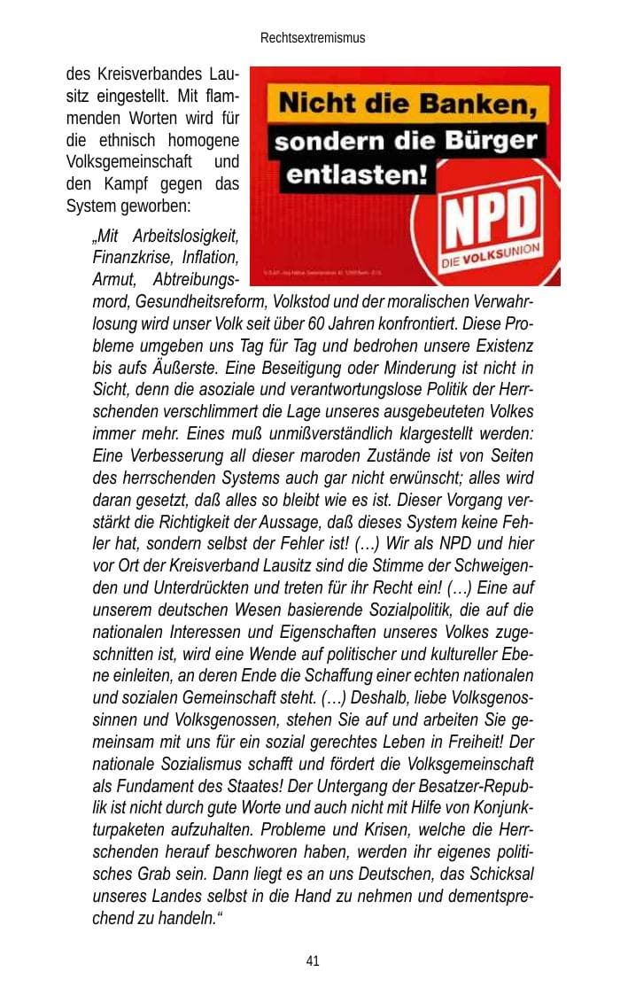 Seite 43 des Verfassungsschutzbericht 2013 Brandenburg