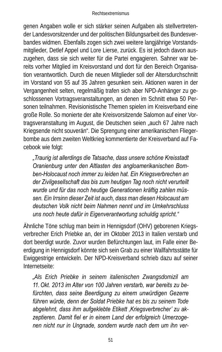 Seite 53 des Verfassungsschutzbericht 2013 Brandenburg