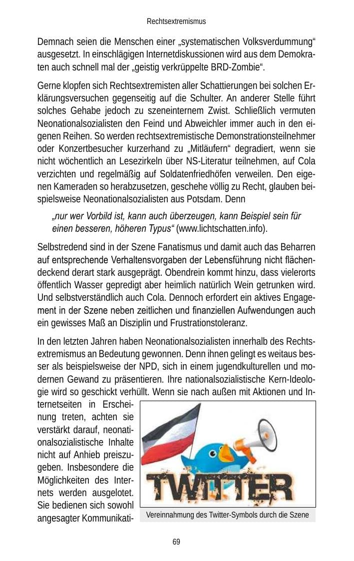 Seite 71 des Verfassungsschutzbericht 2013 Brandenburg