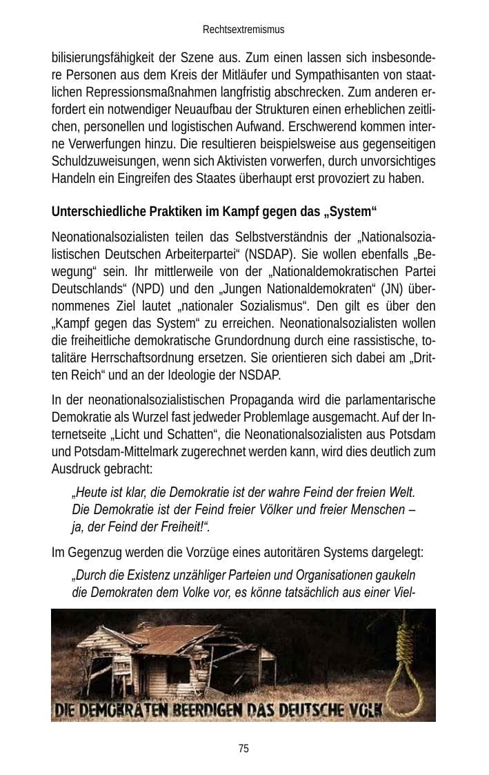 Seite 77 des Verfassungsschutzbericht 2013 Brandenburg