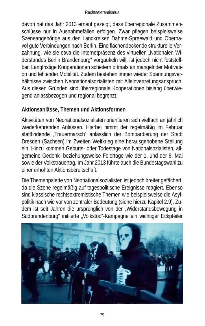Seite 81 des Verfassungsschutzbericht 2013 Brandenburg