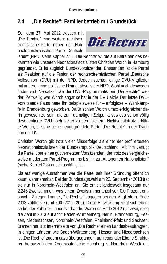 Seite 97 des Verfassungsschutzbericht 2013 Brandenburg