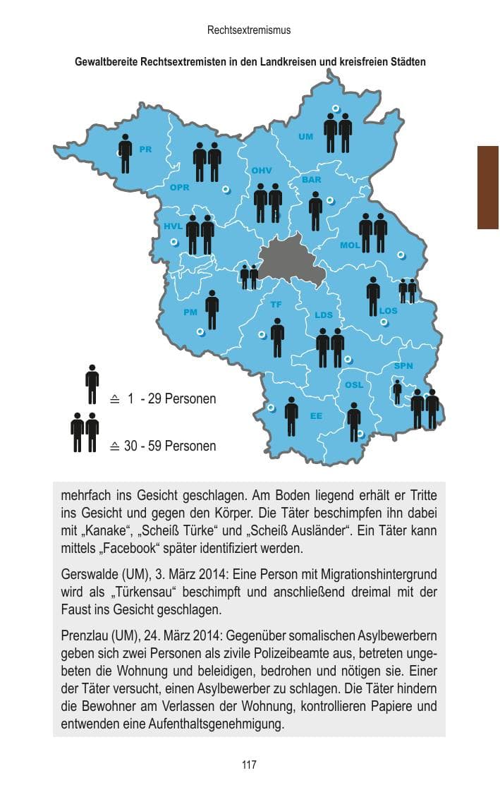 Seite 119 des Verfassungsschutzbericht 2014 Brandenburg
