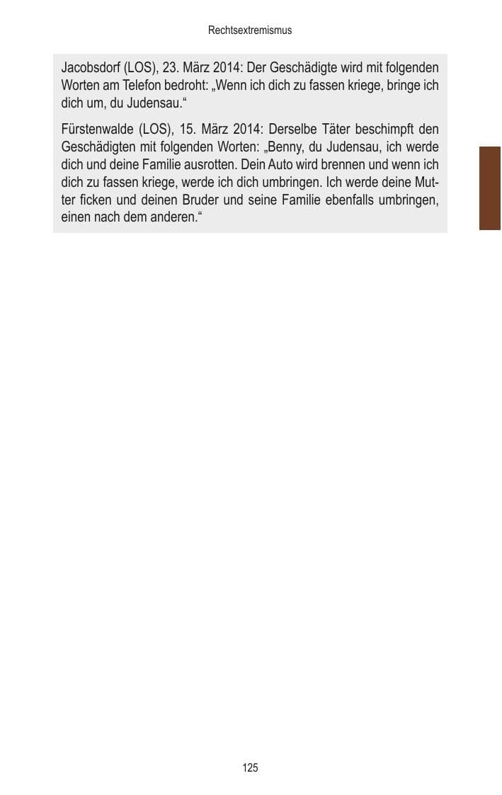 Seite 127 des Verfassungsschutzbericht 2014 Brandenburg