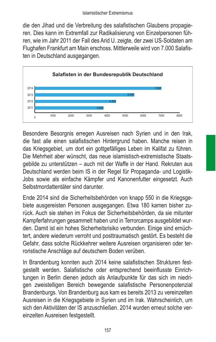 Seite 159 des Verfassungsschutzbericht 2014 Brandenburg