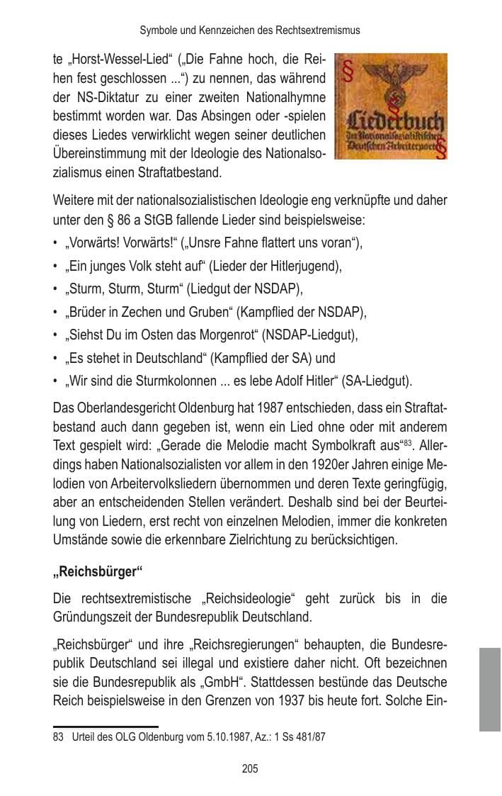 Seite 207 des Verfassungsschutzbericht 2014 Brandenburg