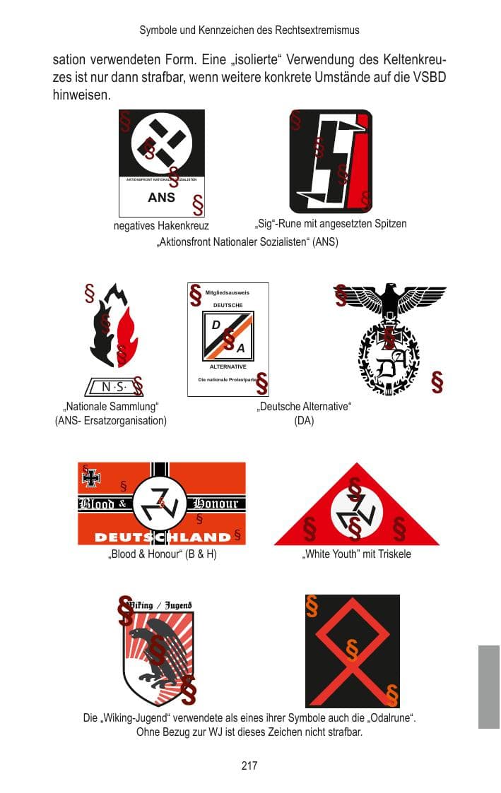 Seite 219 des Verfassungsschutzbericht 2014 Brandenburg