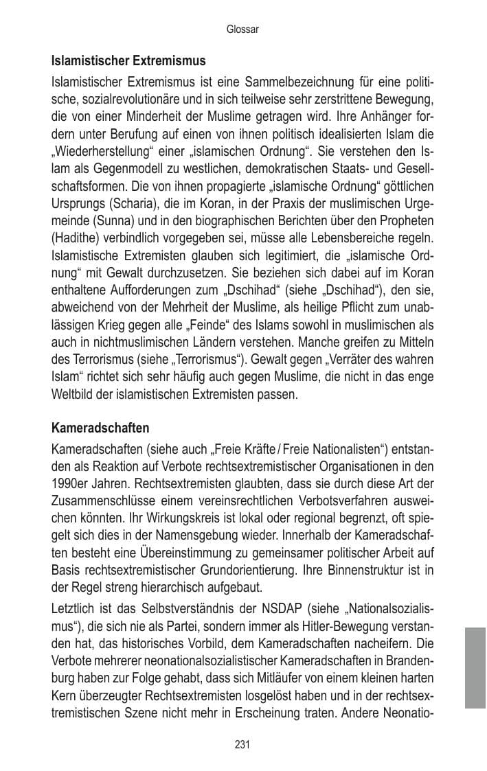 Seite 233 des Verfassungsschutzbericht 2014 Brandenburg