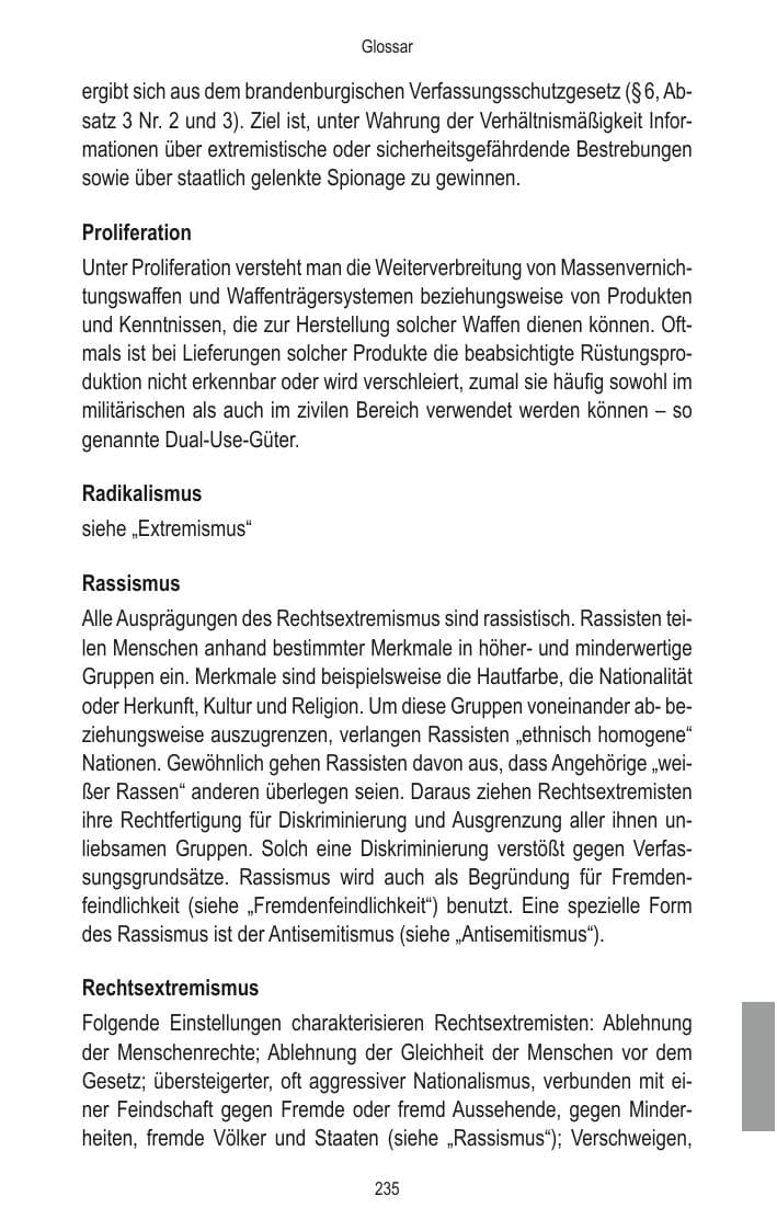 Seite 237 des Verfassungsschutzbericht 2014 Brandenburg