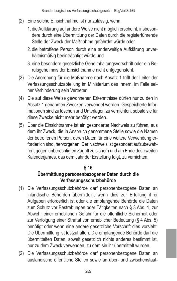 Seite 257 des Verfassungsschutzbericht 2014 Brandenburg
