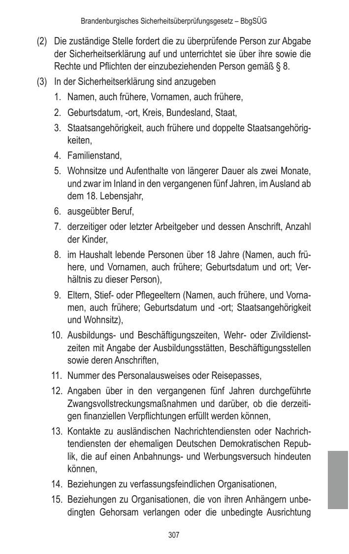 Seite 309 des Verfassungsschutzbericht 2014 Brandenburg