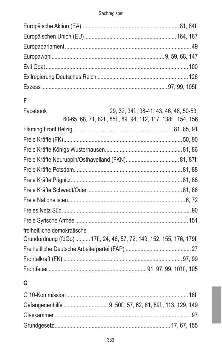 Seite 341 des Verfassungsschutzbericht 2014 Brandenburg