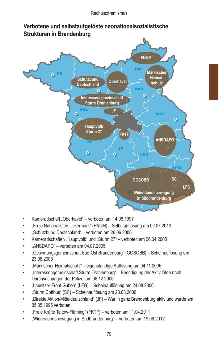 Seite 81 des Verfassungsschutzbericht 2014 Brandenburg