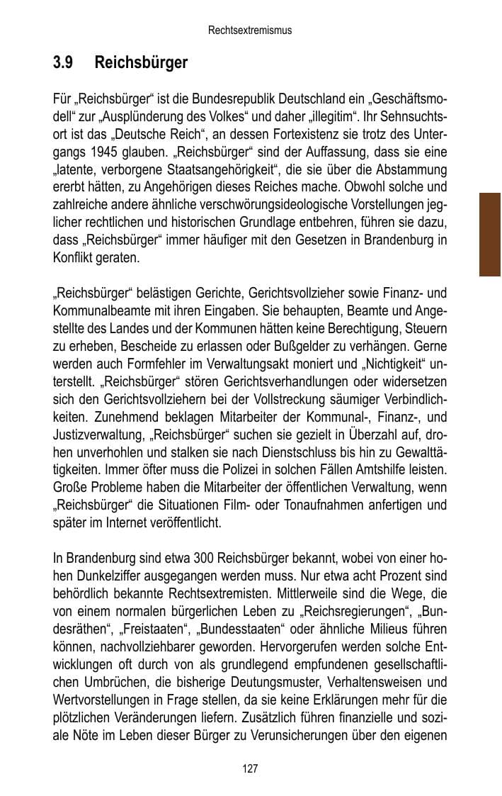Seite 129 des Verfassungsschutzbericht 2015 Brandenburg
