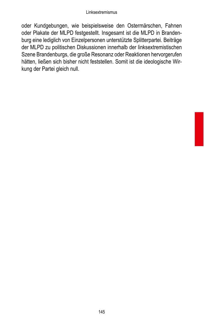 Seite 147 des Verfassungsschutzbericht 2015 Brandenburg