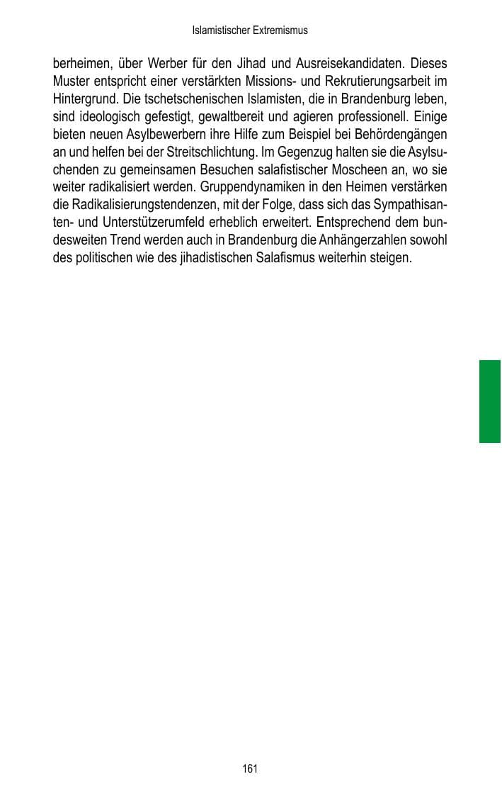 Seite 163 des Verfassungsschutzbericht 2015 Brandenburg