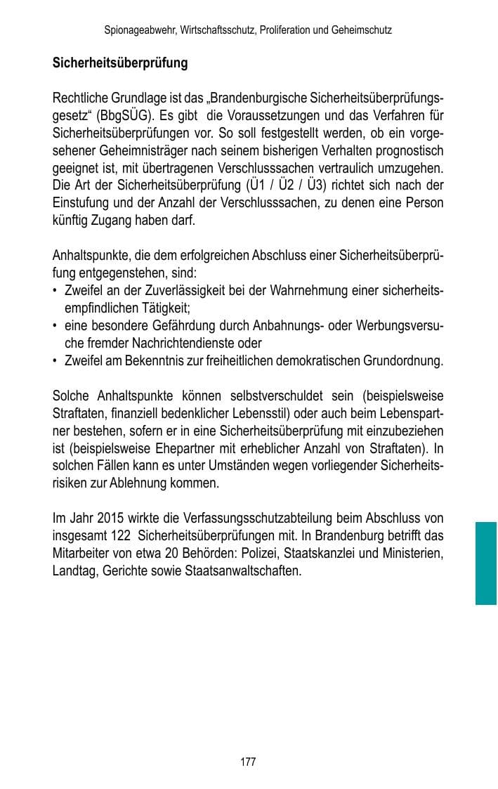 Seite 179 des Verfassungsschutzbericht 2015 Brandenburg