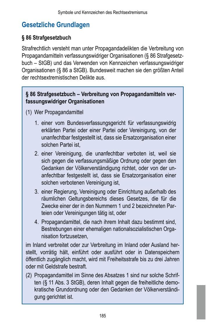 Seite 187 des Verfassungsschutzbericht 2015 Brandenburg