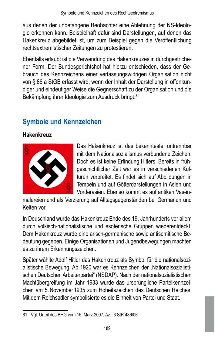 Seite 191 des Verfassungsschutzbericht 2015 Brandenburg