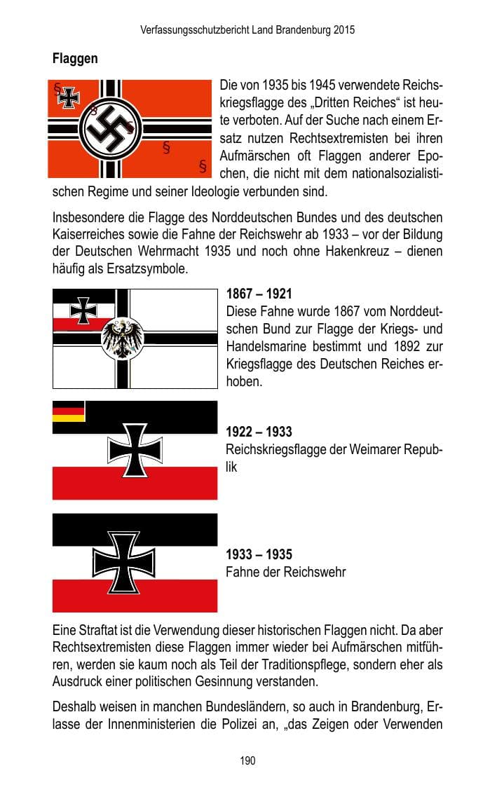 Seite 192 des Verfassungsschutzbericht 2015 Brandenburg