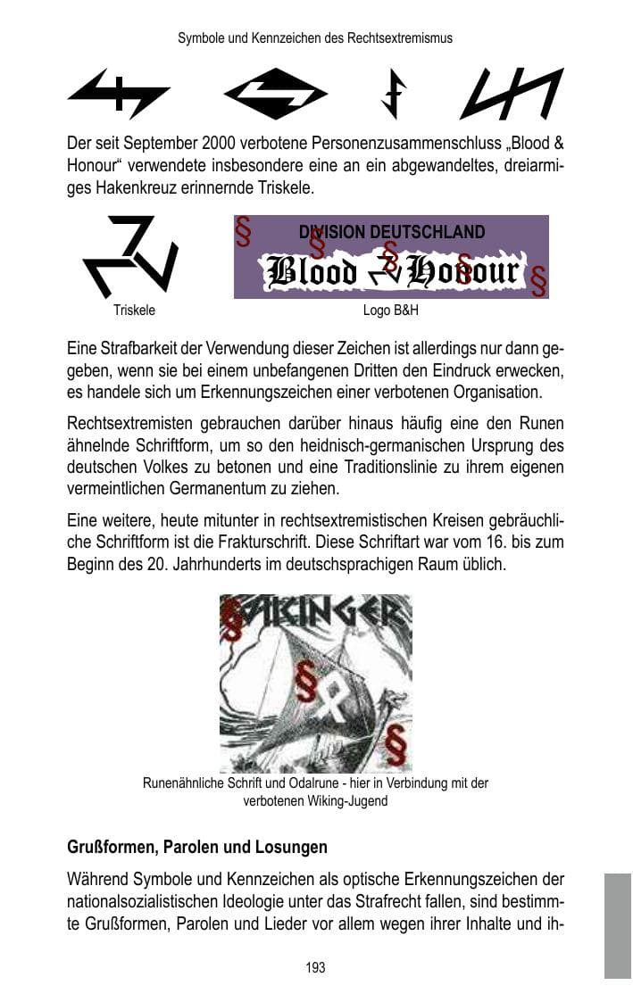 Seite 195 des Verfassungsschutzbericht 2015 Brandenburg