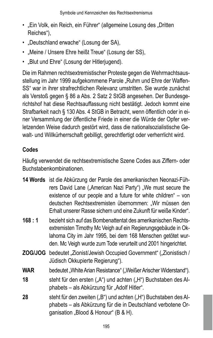Seite 197 des Verfassungsschutzbericht 2015 Brandenburg