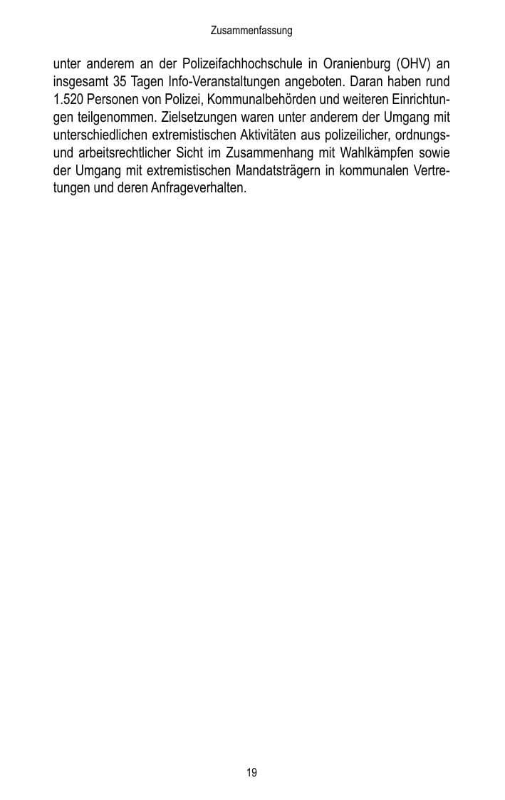 Seite 21 des Verfassungsschutzbericht 2015 Brandenburg