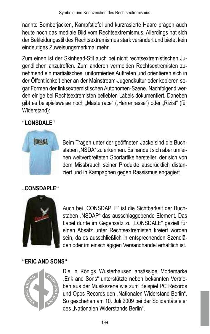 Seite 201 des Verfassungsschutzbericht 2015 Brandenburg