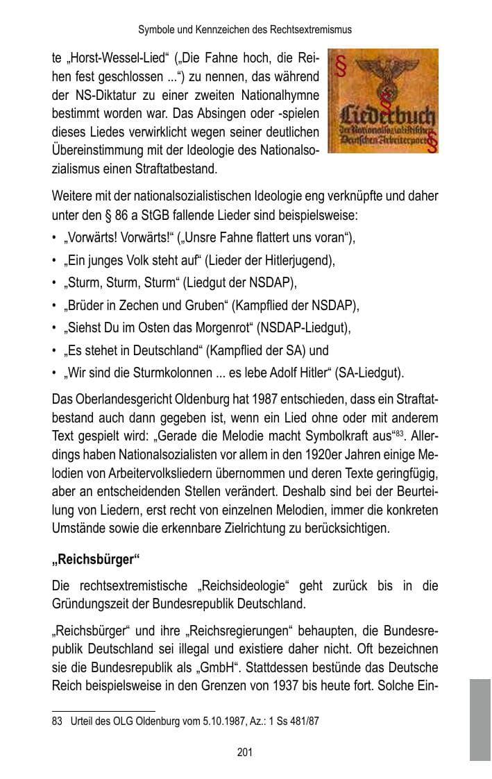 Seite 203 des Verfassungsschutzbericht 2015 Brandenburg