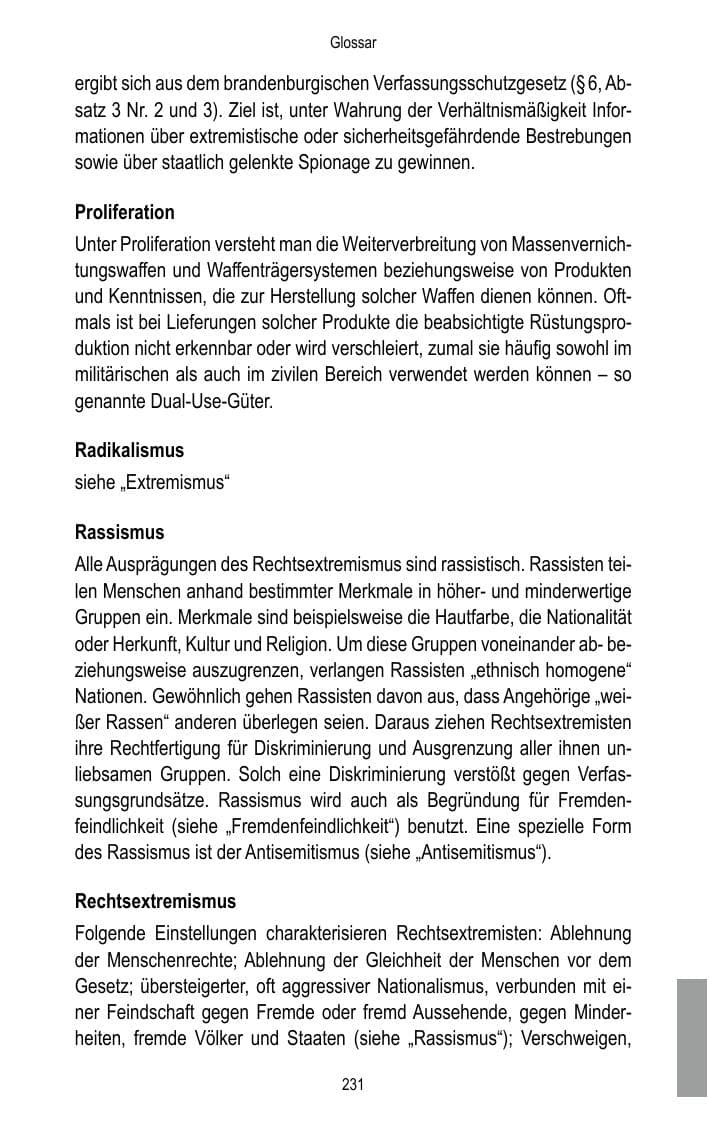 Seite 233 des Verfassungsschutzbericht 2015 Brandenburg