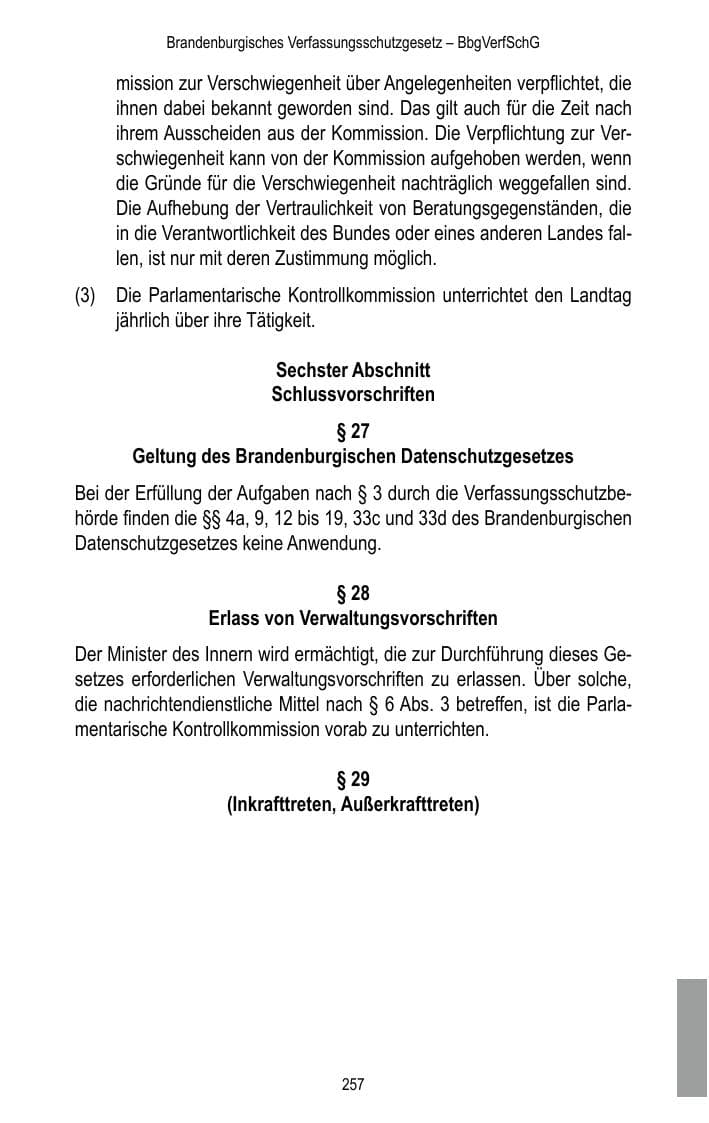 Seite 259 des Verfassungsschutzbericht 2015 Brandenburg