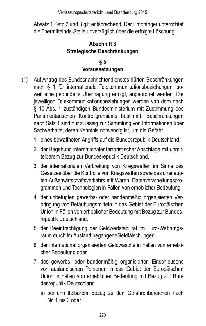 Seite 272 des Verfassungsschutzbericht 2015 Brandenburg