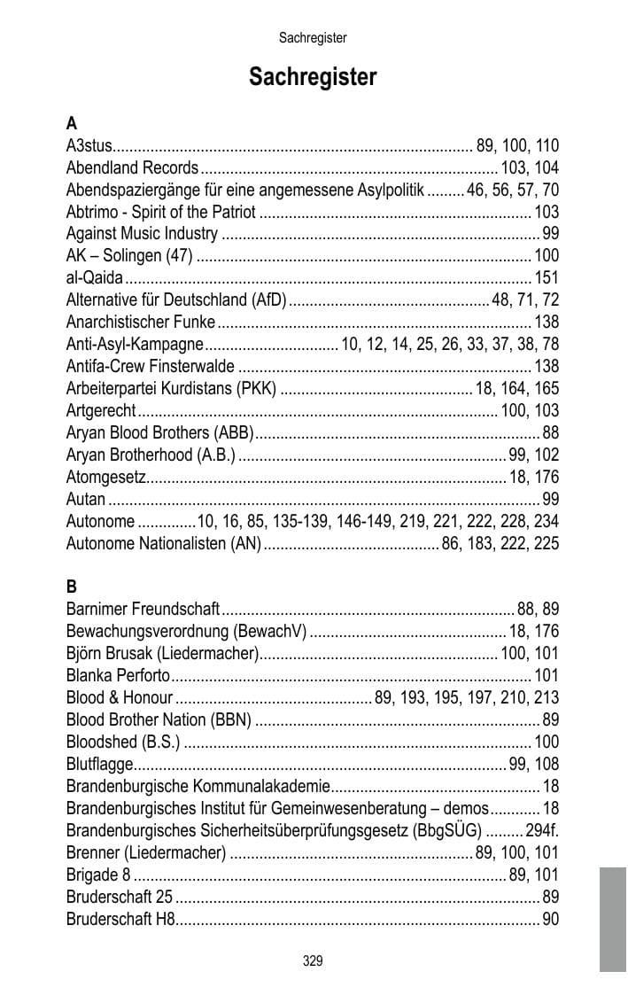 Seite 331 des Verfassungsschutzbericht 2015 Brandenburg